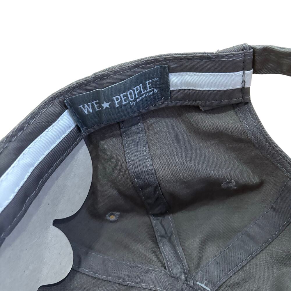 NWT We People "BASEBALL PEOPLE" Adjustable Strap Hat Dad Cap Mom Gray Travel - Picture 7 of 8